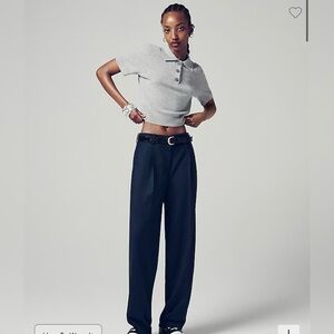 J.Crew Cashmere cropped sweater-polo